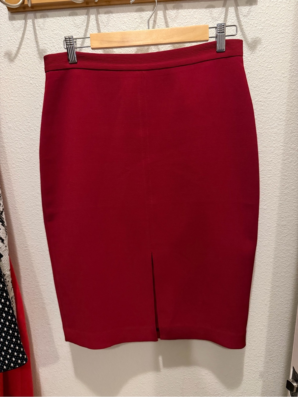 Ann Taylor Deep Red Pencil Skirt